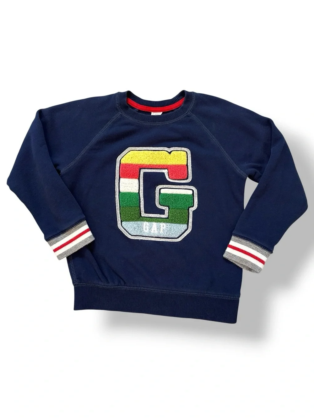 baby GAP | Navy Blue Hook and Loop Logo Sweatshirt (5)